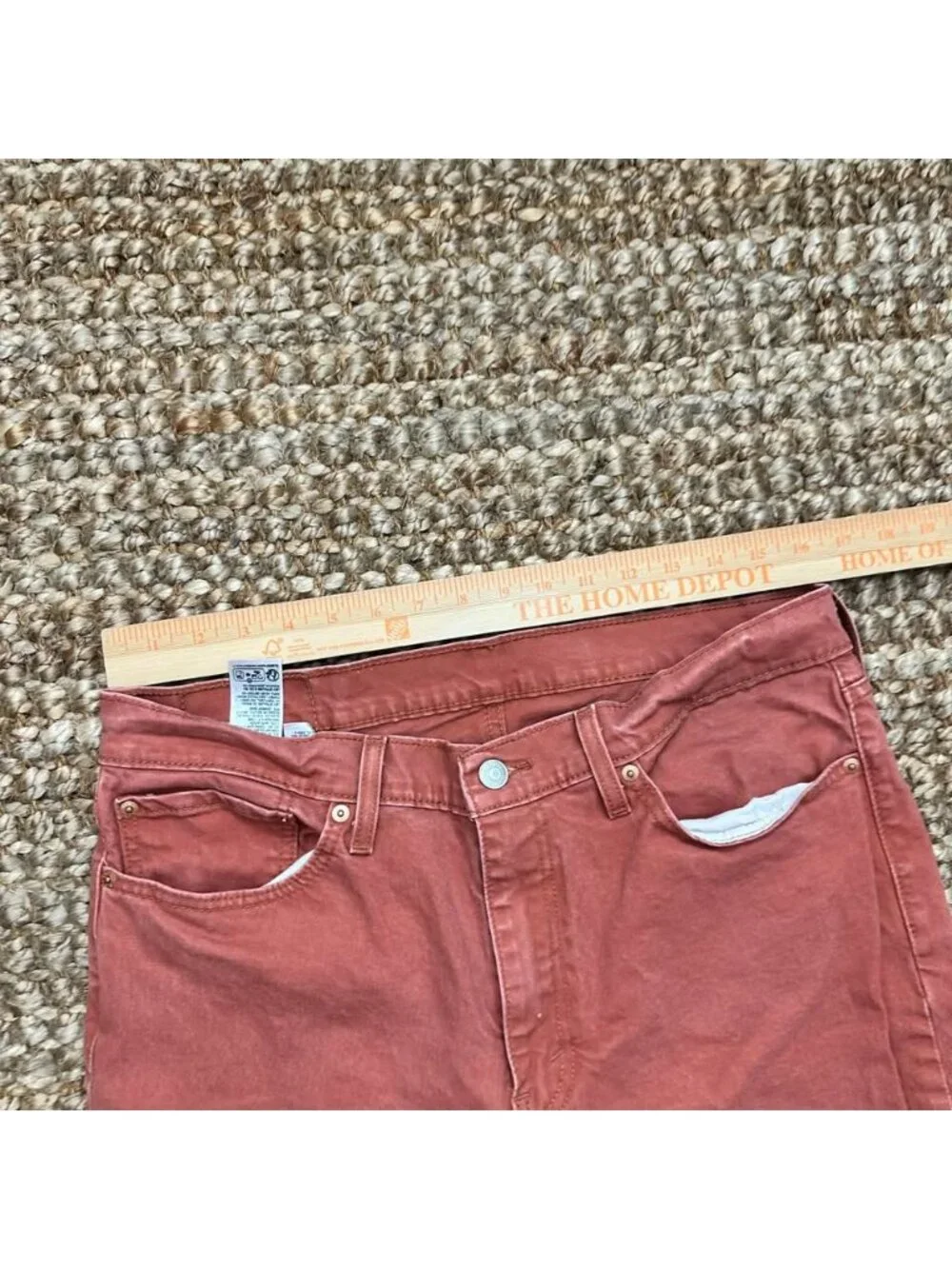 Levis 511 Mens Slim Fit Pants Coral Pink Red Denim Jeans W36 L30